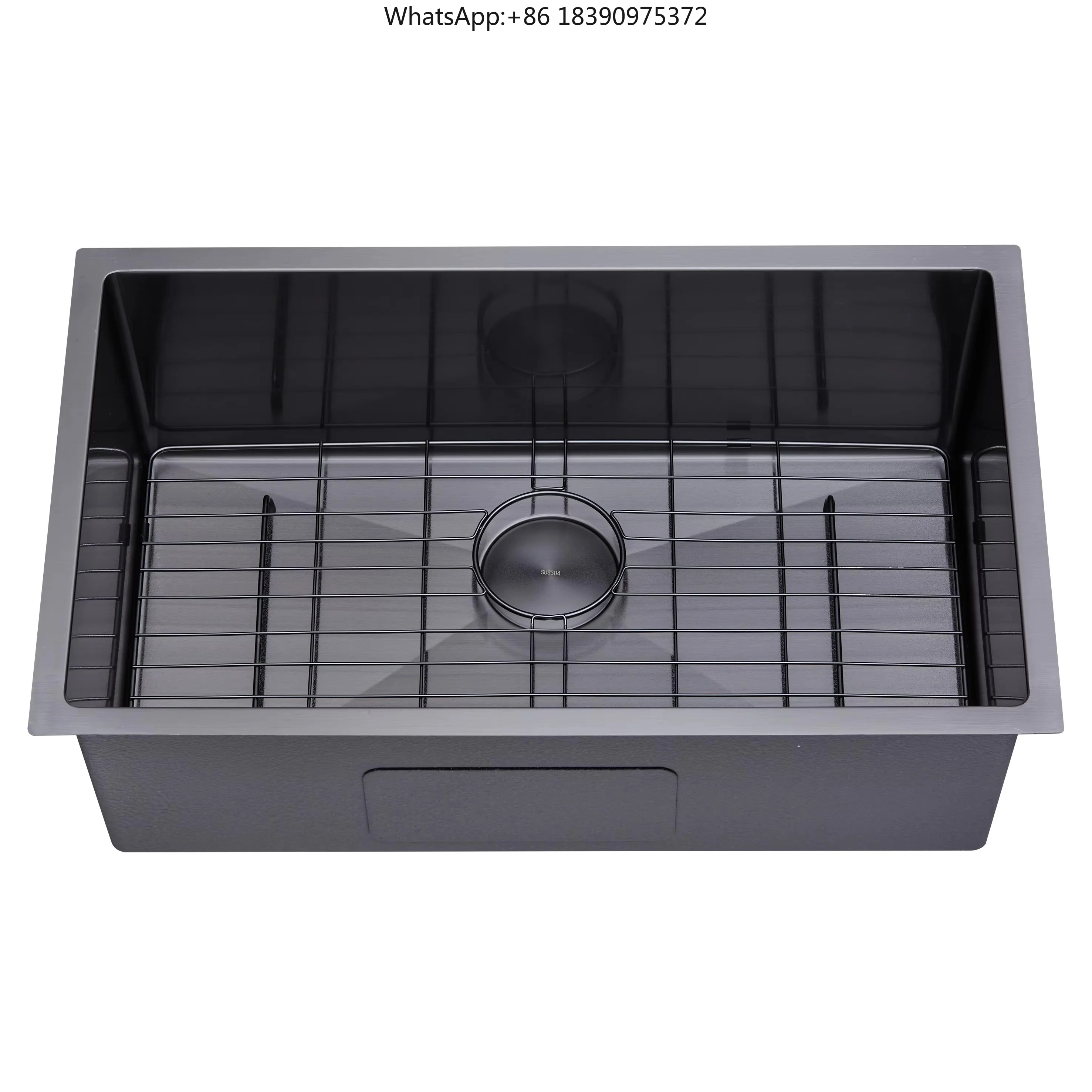 Premium Handmade 25x18 Inch Black  Kitchen Sink Durable Bottom Grid Efficient Drainage System Single Bowl Option