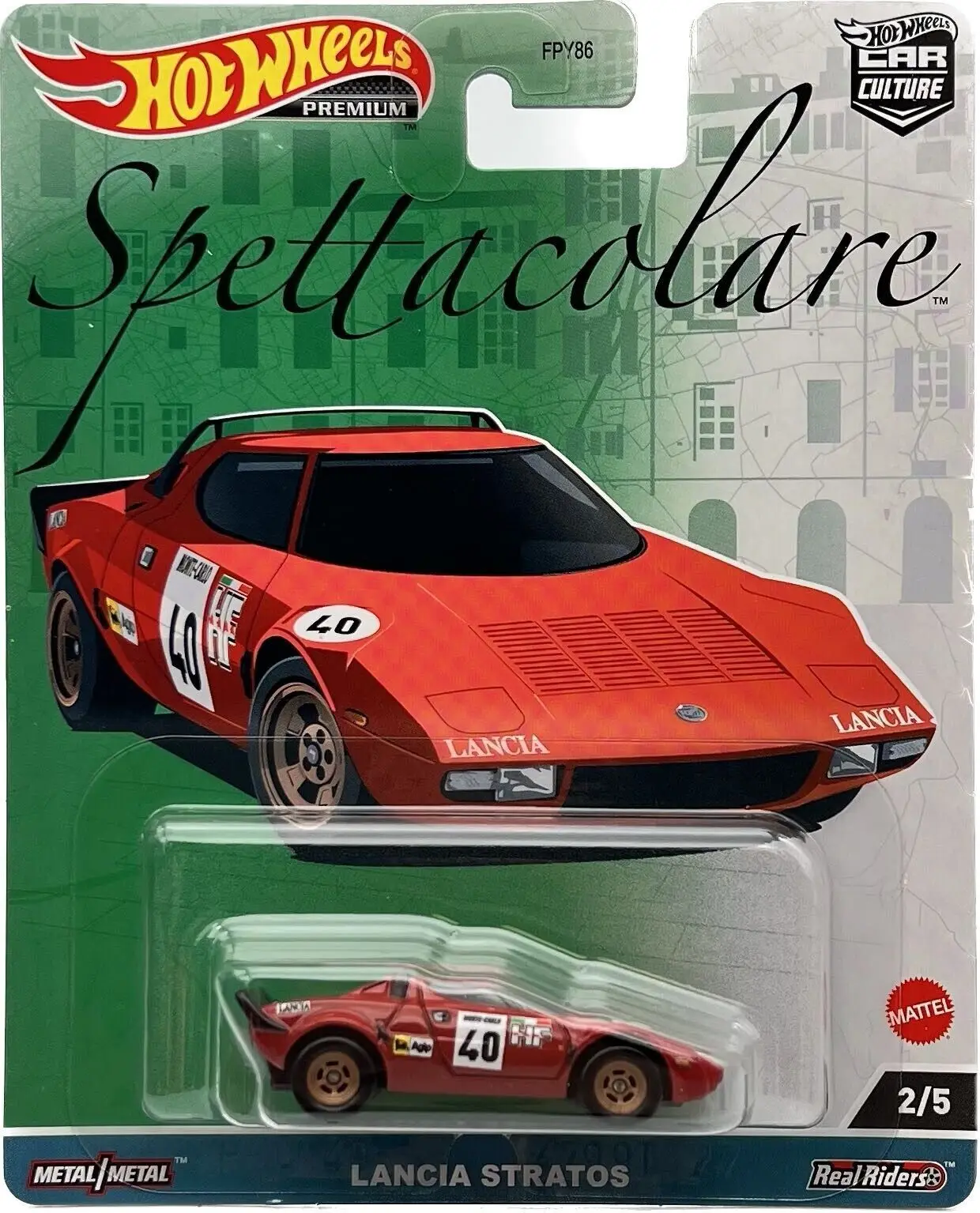 Hot Wheels Premium 2023 Car Culture Spettacolare Hotwheels LAMBORGHINI LP1 Alfa Romeo Metal Cars 1/64 Model Real Riders Toys