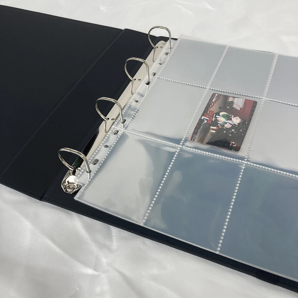 A4 Kpop Photocard Holder Binder D Ring Diamond Pattern PU Leather Photo Album Korean Photo Card Storage Postcard Collection Book view 5