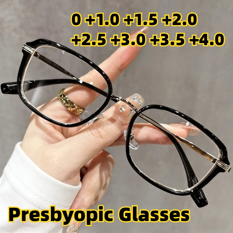 Neue modische Cat-Eye-Ultraleichtbrille mit Blaulichtfilter für Alterssichtigkeit, Unisex, hochauflösende Lesebrille 0 bis +4,0