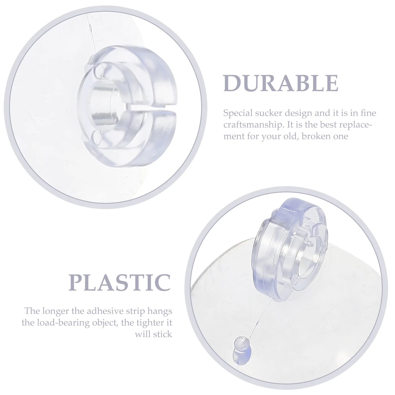200 قطعة من مشابك الإضاءة الخارجية بتصميم شفط من البلاستيك سهلة الاستخدام وإزالة الخطافات لأضواء سلسلة خارجية #5