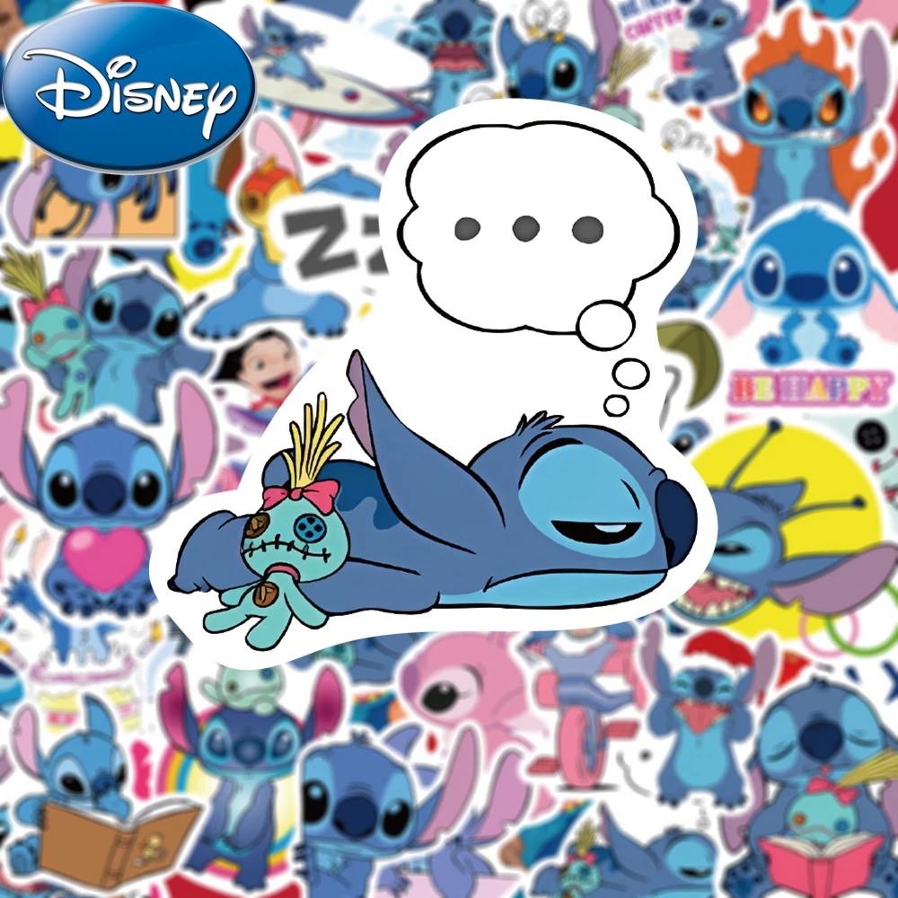 10/30/50/100pcs Kawaii Disney Anime Lilo & Stitch Stickers Cute Cartoon Graffiti Decals Phone Laptop Stationery Kids Sticker Toy