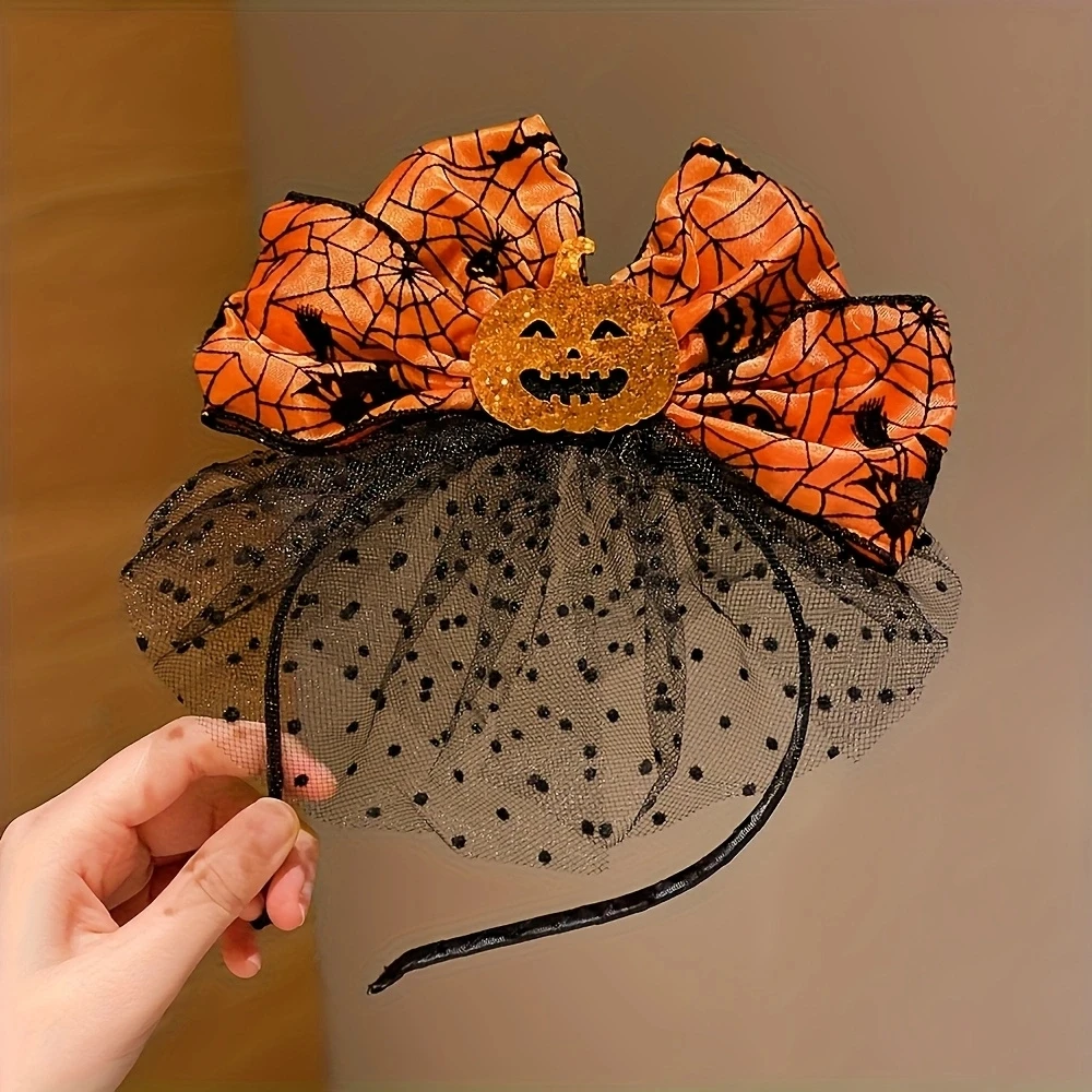 Fashionable Halloween Elements Pumpkin Hairband Single Piece Multi-Color Cute Girls Halloween Gift - Image 3