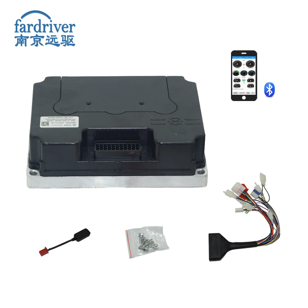 FARDRIVER New E-Motorcycle Controller ND72890 890A 450A Programmable Controller with Bluetooth USB For 6-8KW Electric QSMOTOR