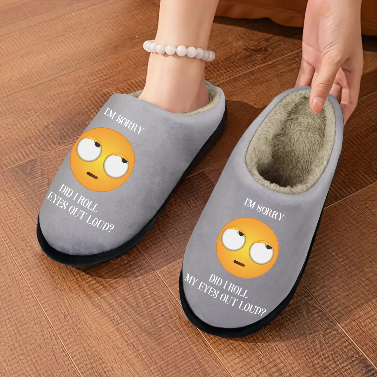 

Funny Gift for Colleague, Boss, Friend, Indoor/Outdoor Slippers, Soft Memory Foam House slippers, Comfy Fuzzy House Shoes