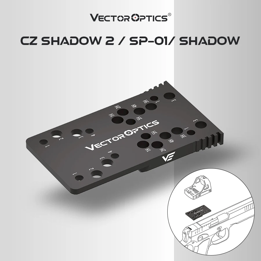 Vector Optics Universal Red Dot Scopes Adapter Footprint Fits Cz Shadow 2 / Sp-01/ Shadow