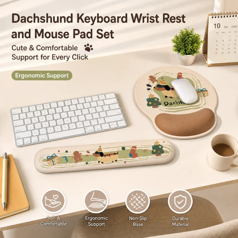 Cute Cartoon Animal Mouse Padsoft and Comfortable Wrist Support Paddurable Ergonomic Mouse Padsuitable for Home Office Computers