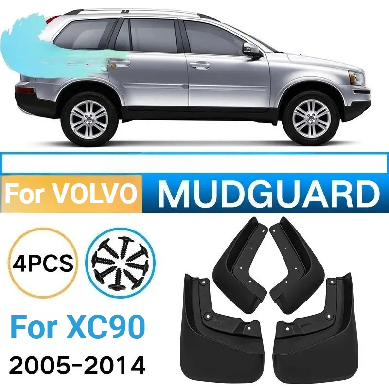 4 Stück Schmutzfänger für Volvo XC90 2007-2014 Kotflügel-Schmutzschutz Spritzschutz Auto-Styling Vorne Hinten 2008 2009 2010 2011 2012 2013