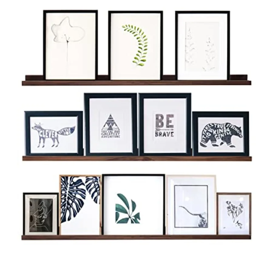 

Настенные плавающие полки 36 дюймов для декора дома, полки-подставки для картин для спальни, офиса, гостиной, кухни