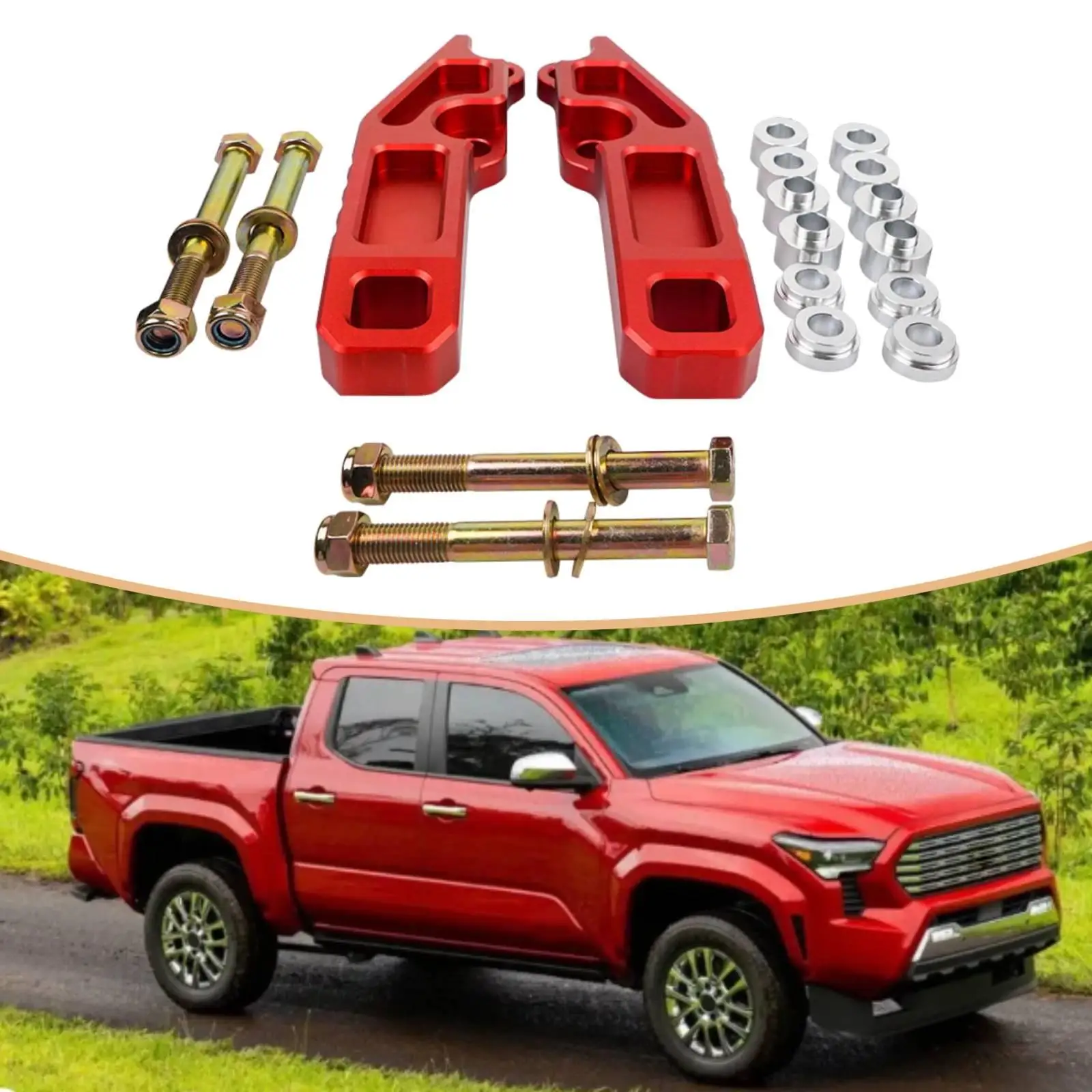 Automotive Rear Tow Hook Set Easy Install Aluminum Alloy for Toyota for tacoma 2024 2025 2026 Heavy Duty Use