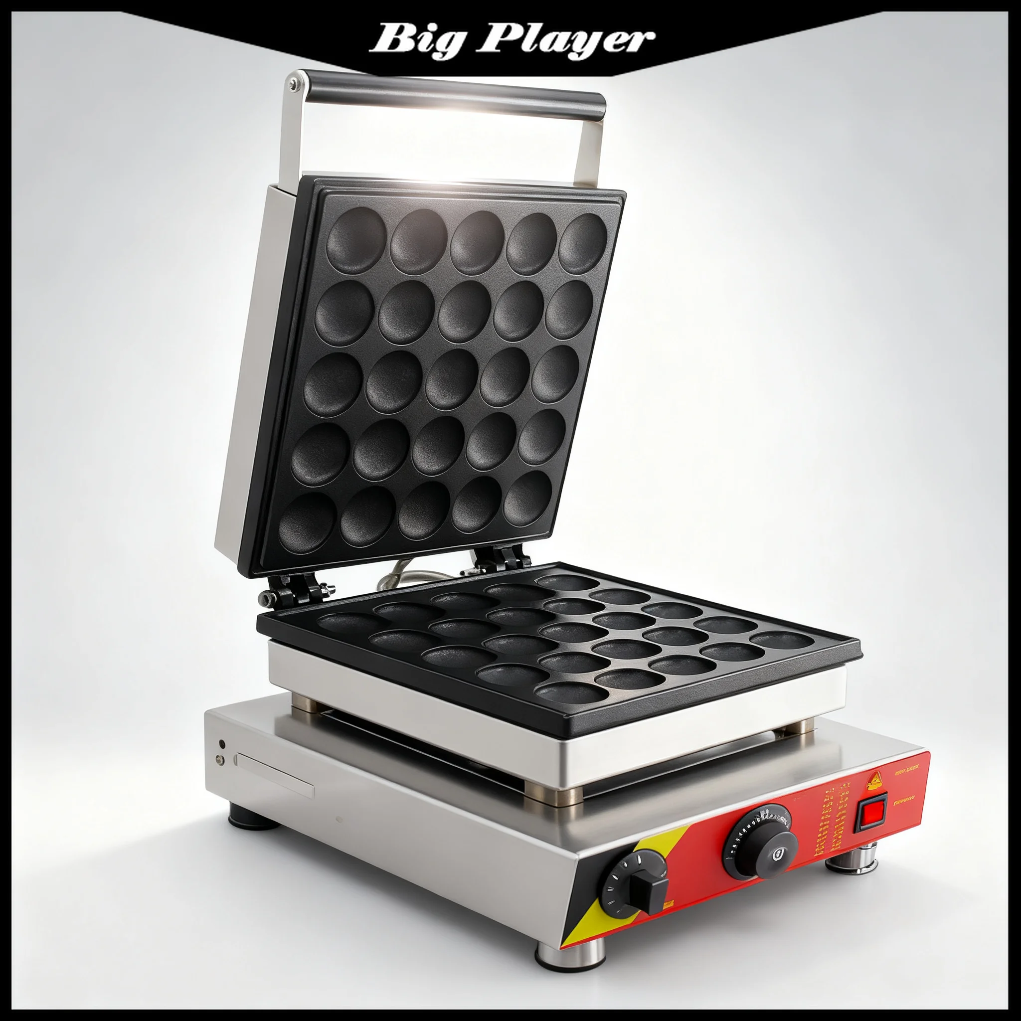 Electric Pancake & Waffle Maker, Double Plate 25 Holes Poffertjes Machine, 110V / 220V Waffle Iron