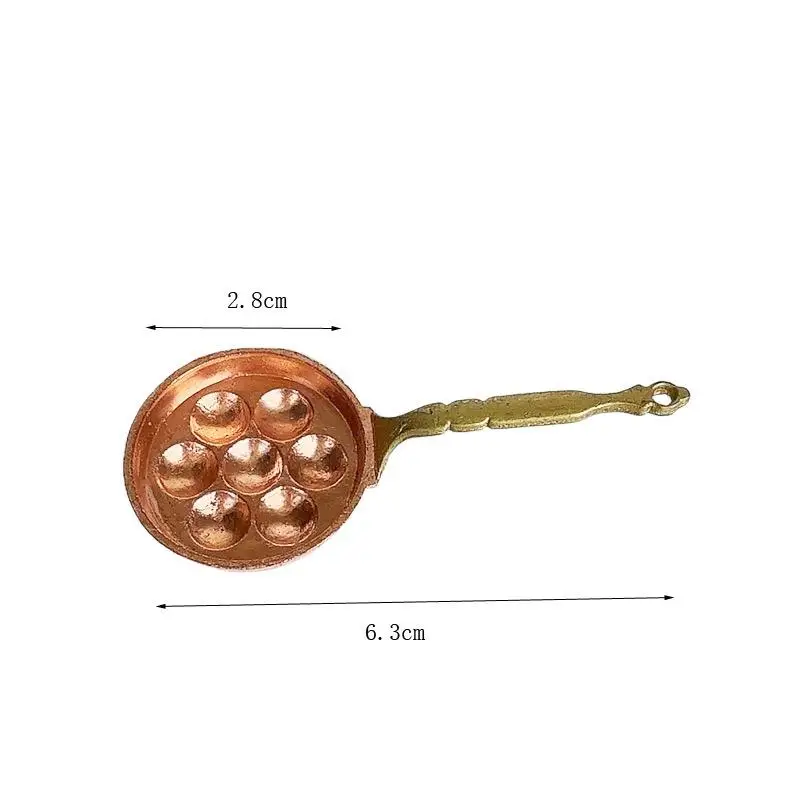 Maison de poupée, Mini poêle à gaufres aux œufs, Simulation de maison, ustensiles de cuisine, décoration, accessoires de maison de poupées, jouet de jeu, 1/12