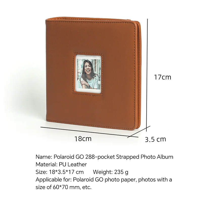 Polaroid Go Photo Album 288 Pockets | Compact PU Leather 2.6x2.1