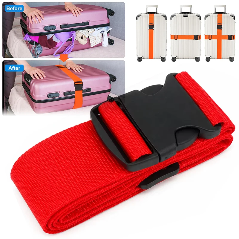 2m Adjustable Luggage Strap Cross Belt Packing Travel Suitcase