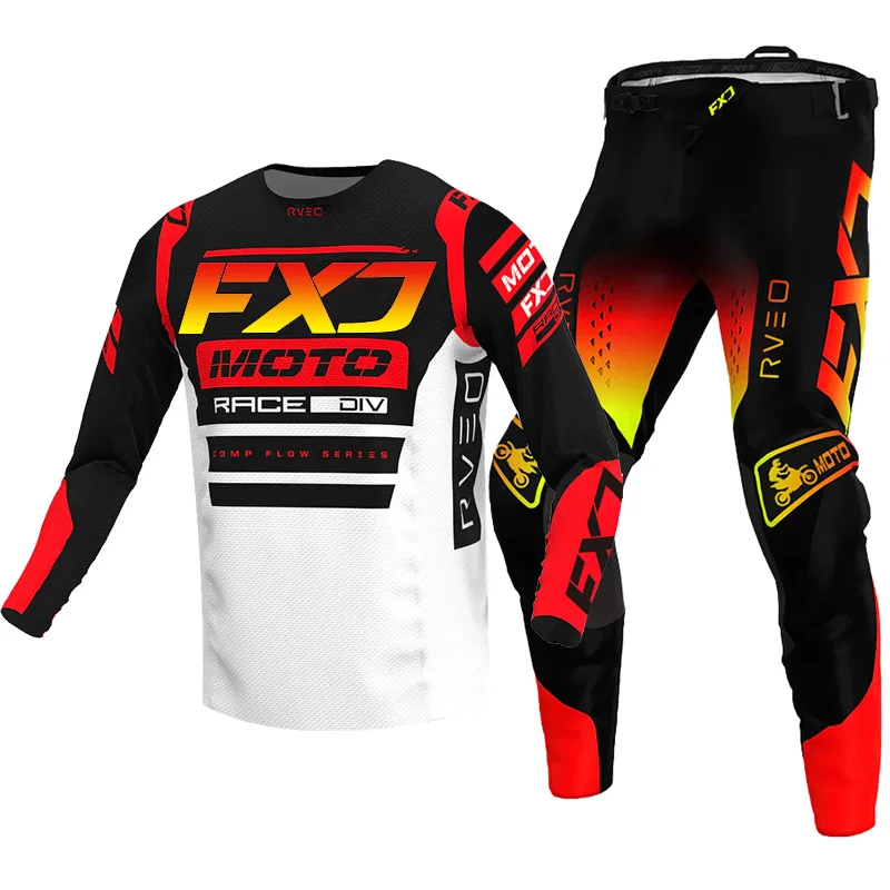 Enduro suit Motocross Jersey Pant Kits Off-road pink yellow blue mx mtb cross Motorcycle Mens Kits Women's white green red black