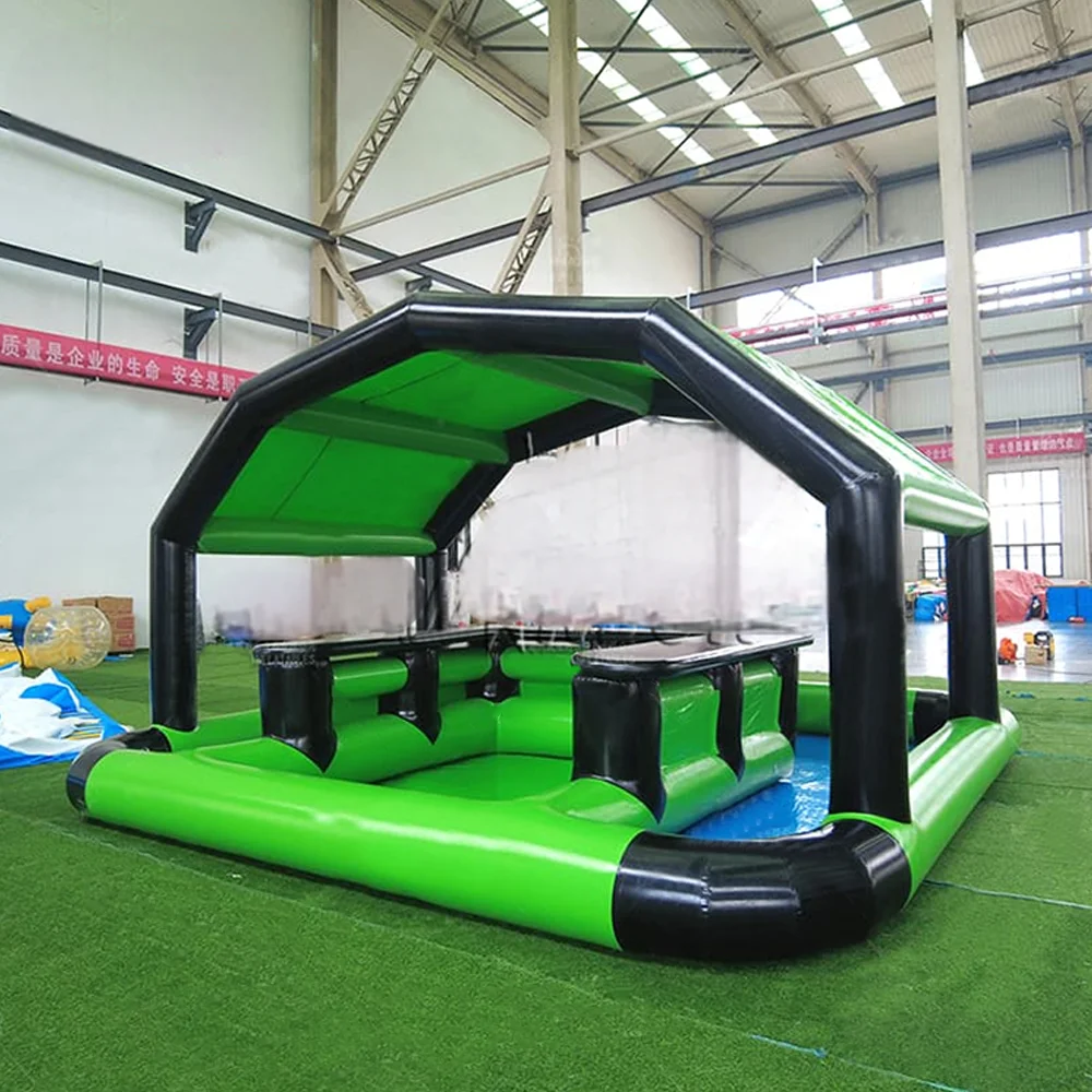 

Inflatable Backyard Bar Outdoor Beach Swimming Pool Water Pub Blow up Bar Tent with Seats for Adults Party