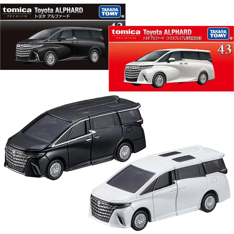Takara Tomy Tomica Premium 43 Toyota Alphard Model Samochodu z Odlewu Metalowego, Zabawka dla Chłopców, Prezent na Boże Narodzenie