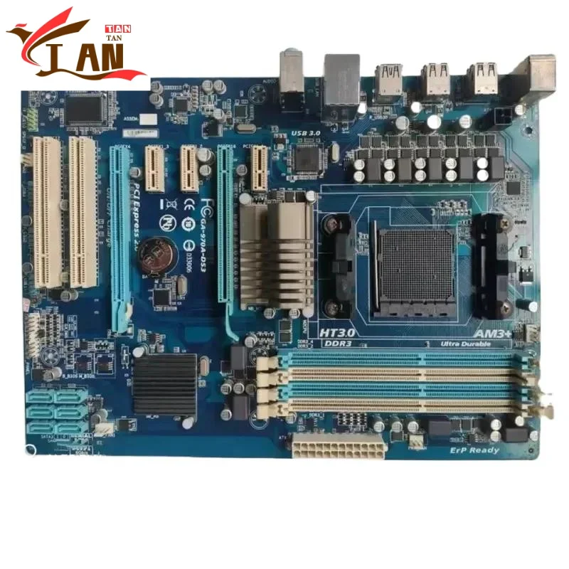 

For Gigabyte GA-970A-DS3 Motherboard 32GB Socket AM3+ DDR3 ATX Mainboard 100% Tested Fast Ship TT