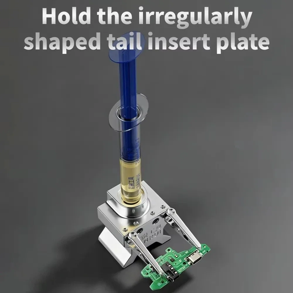4 Holes Irregular Motherboards Soldering Clamps Magnetic Adjustable Clips Clipper PCB Clamp Tailinsert Plate Silver Repair Clamp
