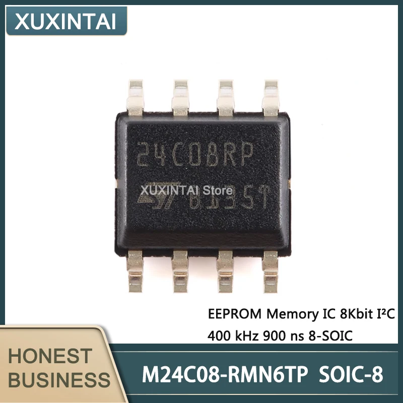 50Pcs/Lot  New Original  M24C08-RMN6TP M24C08  EEPROM Memory IC 8Kbit I²C 400 kHz 900 ns 8-SOIC