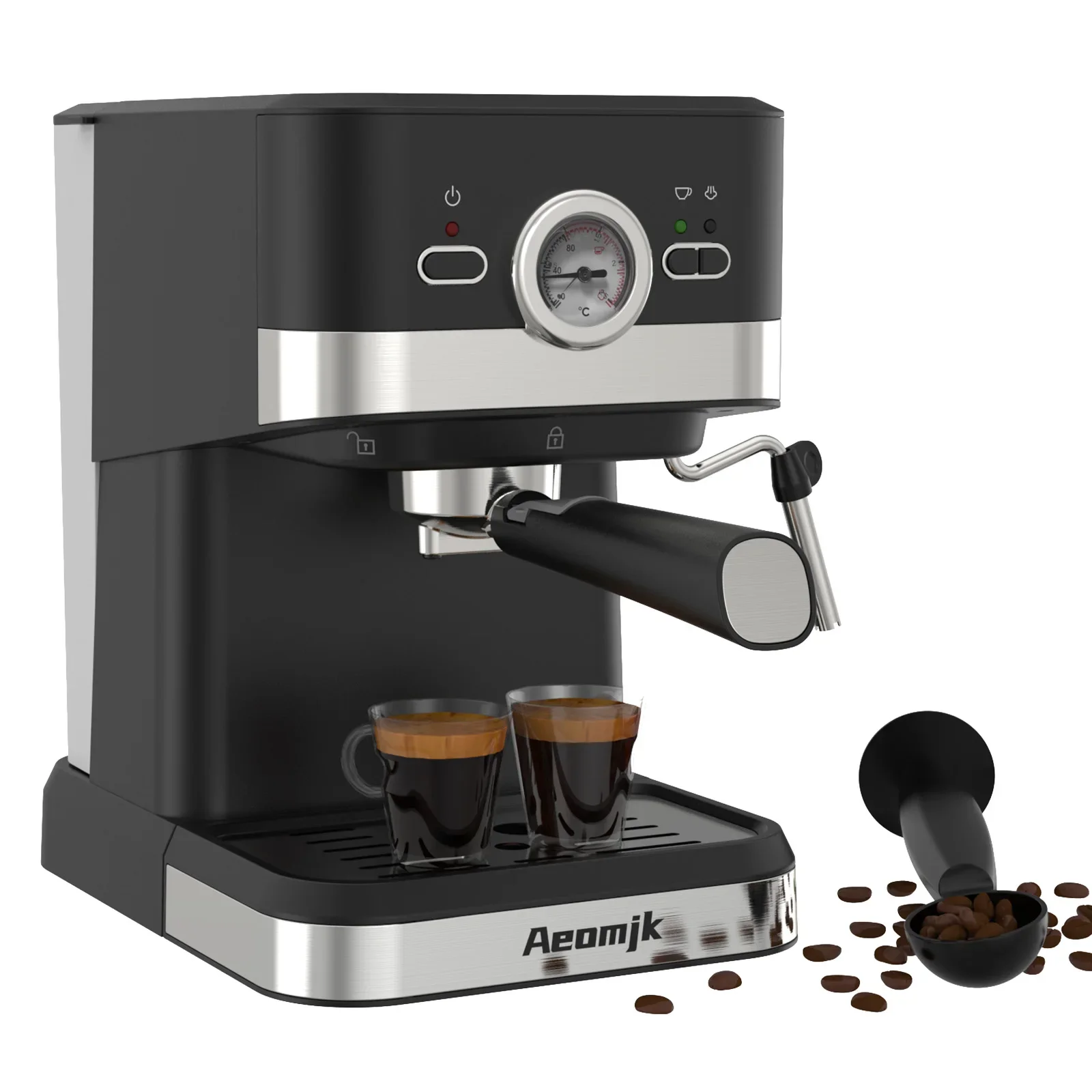 

Aeonjk Espresso machine hit delicate milk foam Americano cappuccino latte coffee latte 120v 1050w American plug Falafels maker