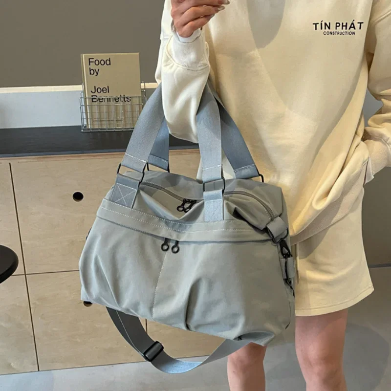 

Nylon Large Capacity Handle Tote Bag Women Summer Outing Luggage Crossbody Bag Practical Commuter Multipurpose Shoulder Bag