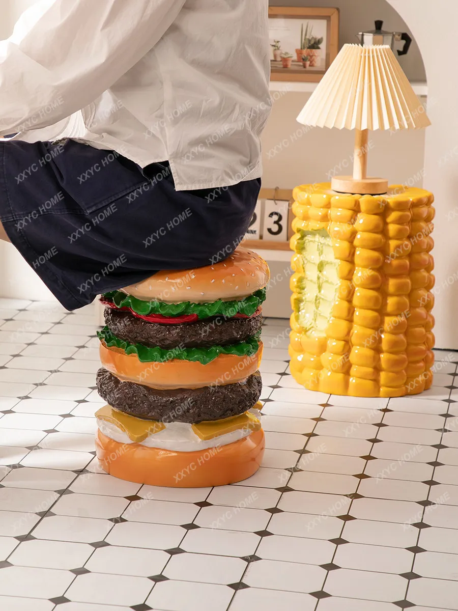 TTBurger low stool home artistic food modeling bench