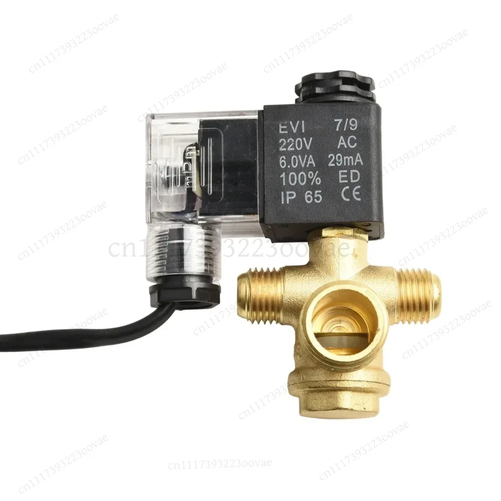 2Pcs Solenoid Check Valve Mute Oil-Free Exhaust Valve for Air Pump Compressor Pneumatic Tools, Replacement Parts