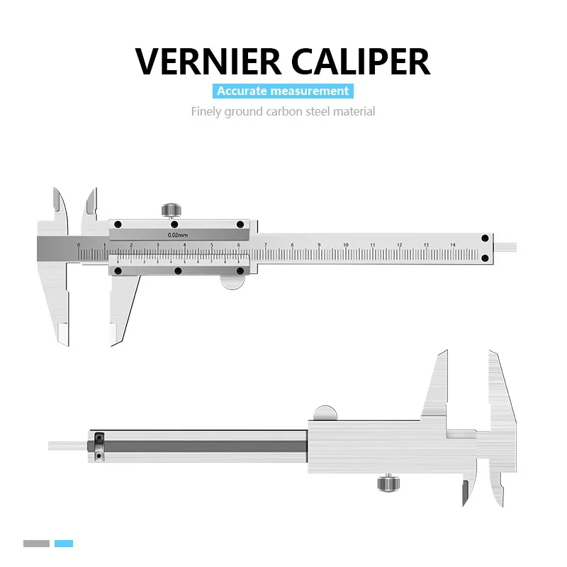 XCAN Calipers Vernier Caliper 0-100mm Precision 0.02mm Stainless Steel Gauge Measuring Instrument Tools