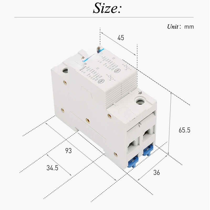 Suitable for surge protector NU6-IIG household 4P lightning protection device