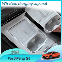 For Xpeng G6 2025 Car Central Control Wireless Charging Silicone Pad Anti-slip Water Cup Holder Pad Interior Auto Accessories