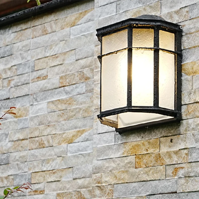 VINCAN LED Outdoor Wall Light Black Die-Cast Aluminum Waterproof CRI80 Warm White CCT Polycarbonate Diffuser For Garden Street
