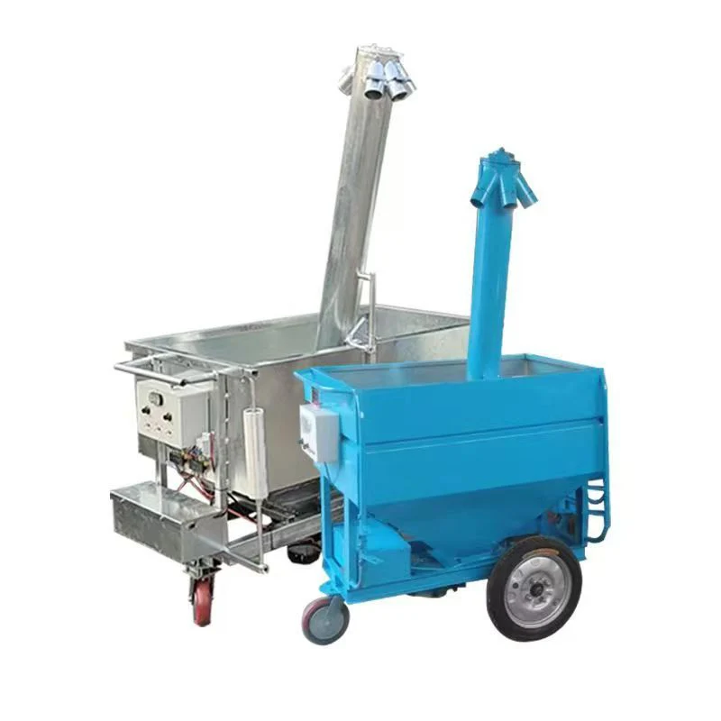 Electric Battery-Powered Feeding Trolley for Poultry Farm High Efficiency Chicken Feed Transport Truck