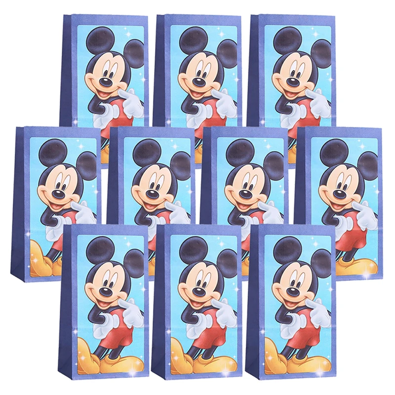 10/20 stks Minnie Mouse Papieren Bonbondoos Gift Bags Popcorn Box Kids Mickey Verjaardagsfeestje Decoratie Gift Bag Baby shower Benodigdheden