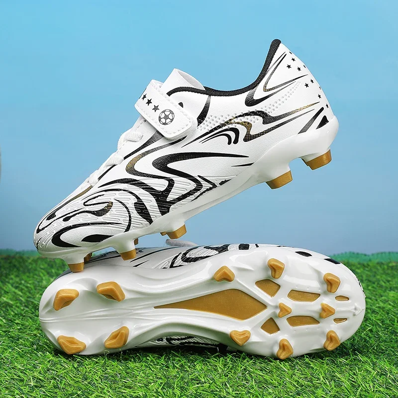 Streamlined all-match soccer boots sweat-proof fabric shock cushion midsole adult youth outdoor daily soccer training cleats