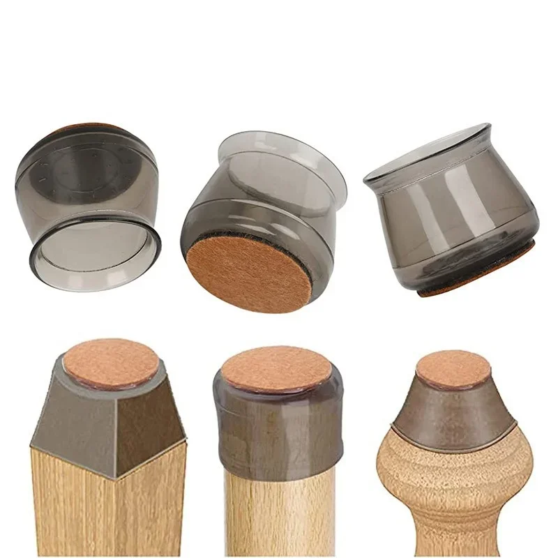 Anti Slip Rubber Cadeira Leg Caps, Foot Protector Pads, Nivelamento de Móveis, Table Protector Covers, Home Decor, 8Pcs