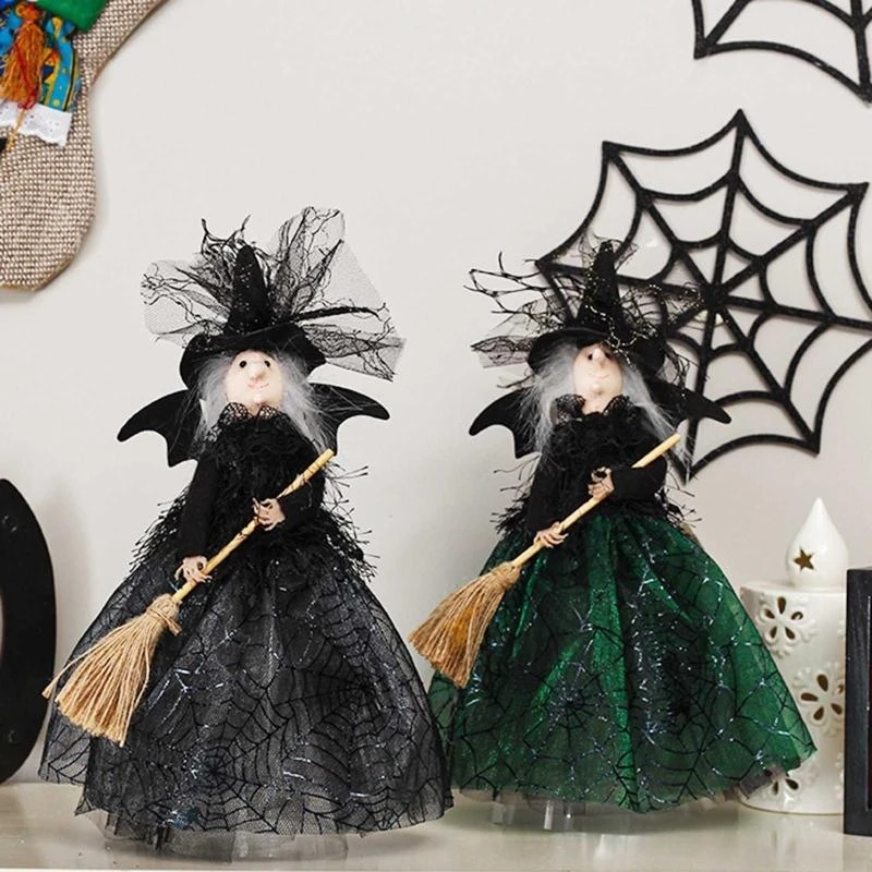 97QCハロウィーン装飾魔女人形のためのデスクトップ飾りのためのクリエイティブパーティーのための装飾小道具