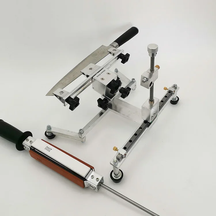Gantry-type sliding rail fixed-angle knife sharpener, small upgraded version with reversible sharpening mechanism