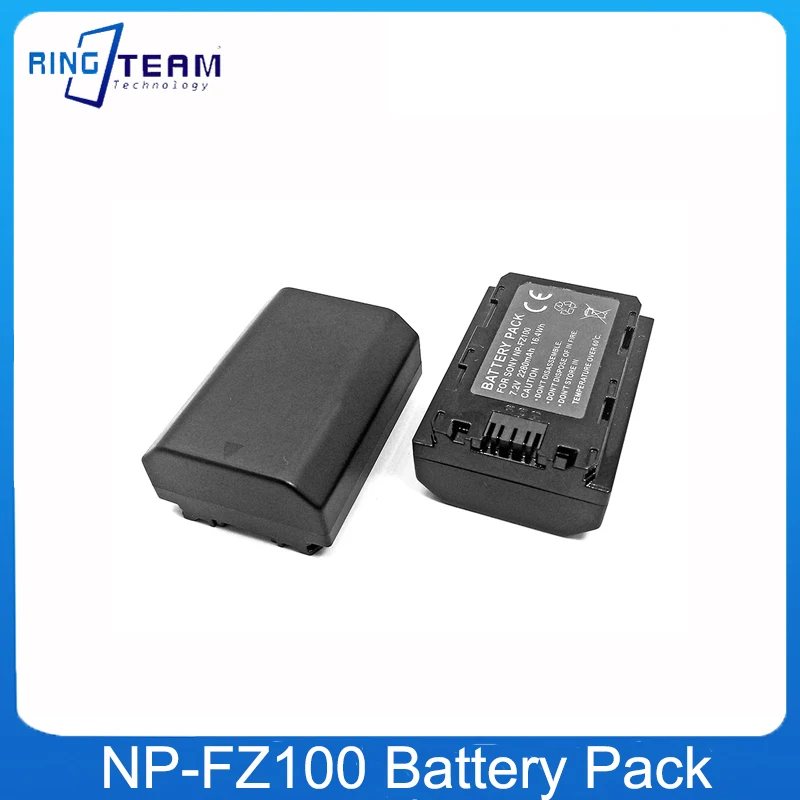 2Pcs Rechargeable Lithium Battery NP-FZ100 NPFZ100 NP FZ100 for Sony BC-QZ1 a9, a7R III, a7III,A6600