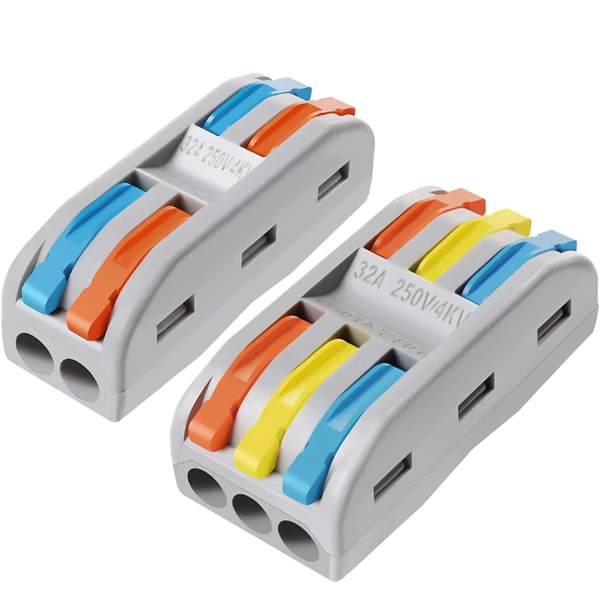 5pcs Lever Wire Nut Connector Butt Conductor Compact Splicing Wire Connector Electrical Insulated Terminal Multi-circuit spliced