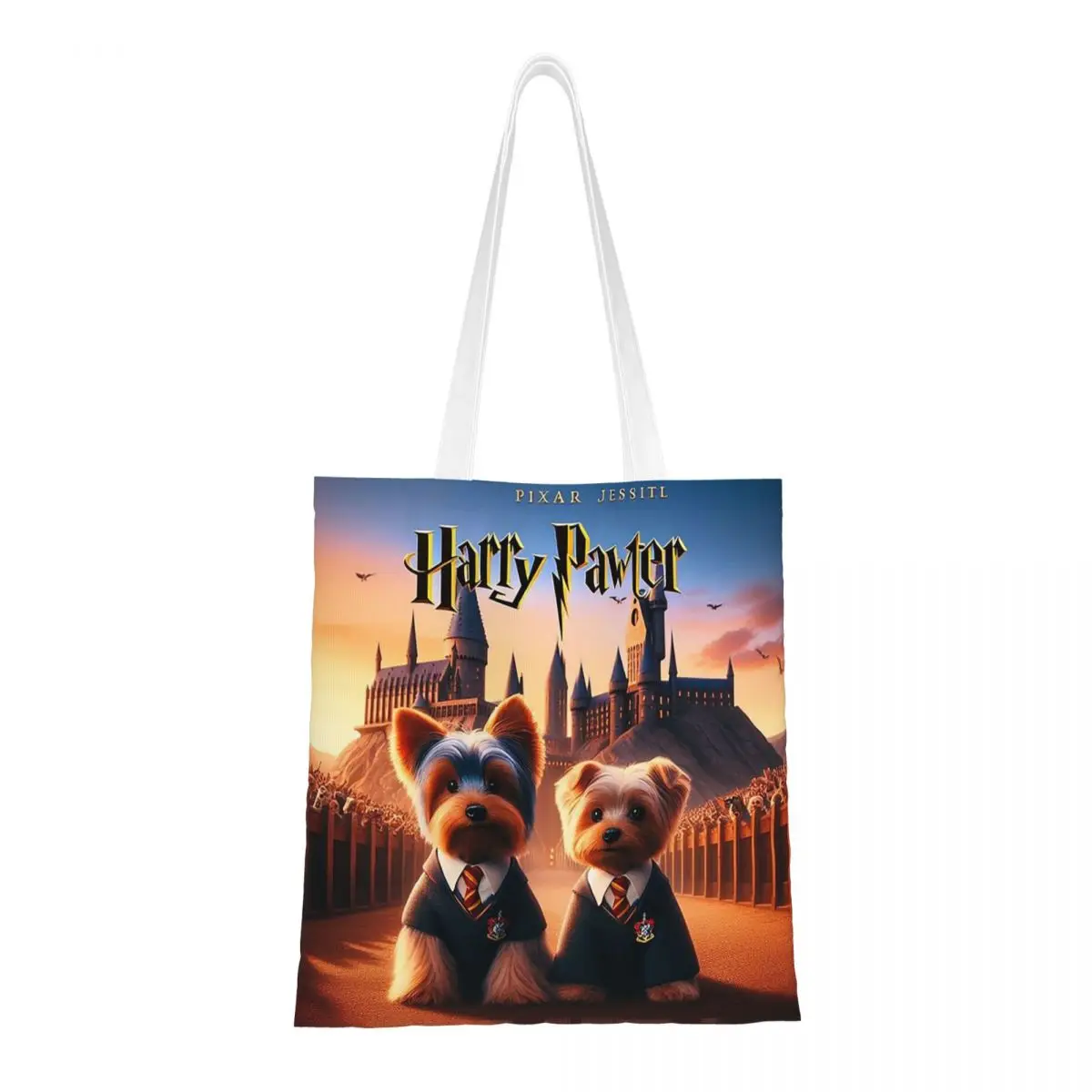 

Йоркширский терьер, сумки для покупок для любителей Йоркши, парусиновая большая сумка для девочек, складная женская сумка через плечо, дорожная сумка