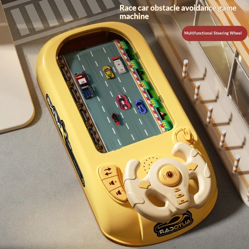 Autocar Racing Car Simulator Game Steering Wheel Interactive Puzzle Desktop Game For Boys