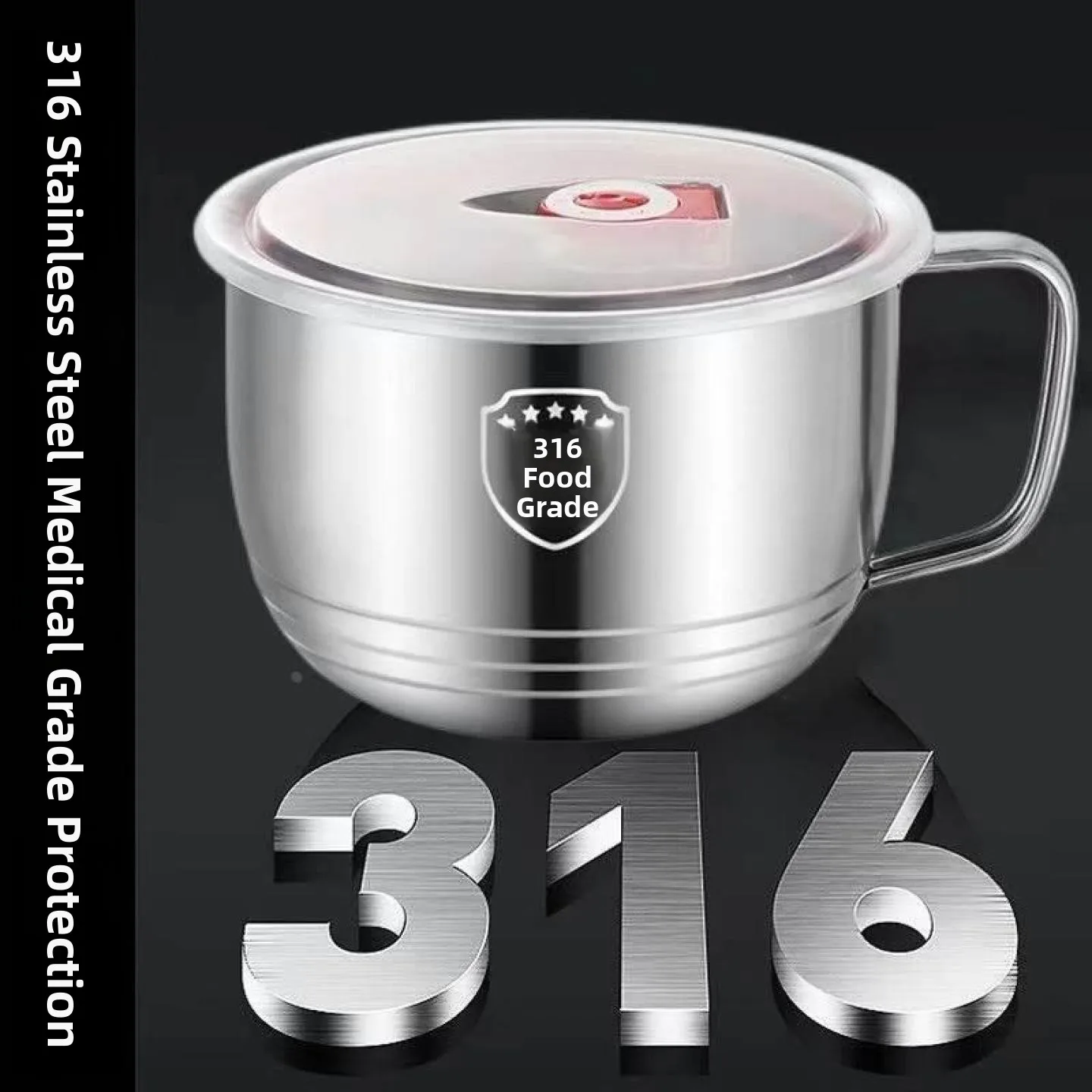 

Новая высококачественная эстетичная чаша из нержавеющей стали 2026 года, 360 мл, для домашнего использования, для одного человека, для работы, матовая поверхность