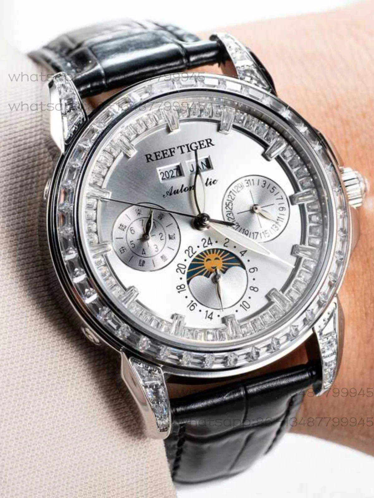 Fully Automatic Mechanical Fashion Diamond-encrusted High-end Genuine Brand Luminous Waterproof Watch Top Ten