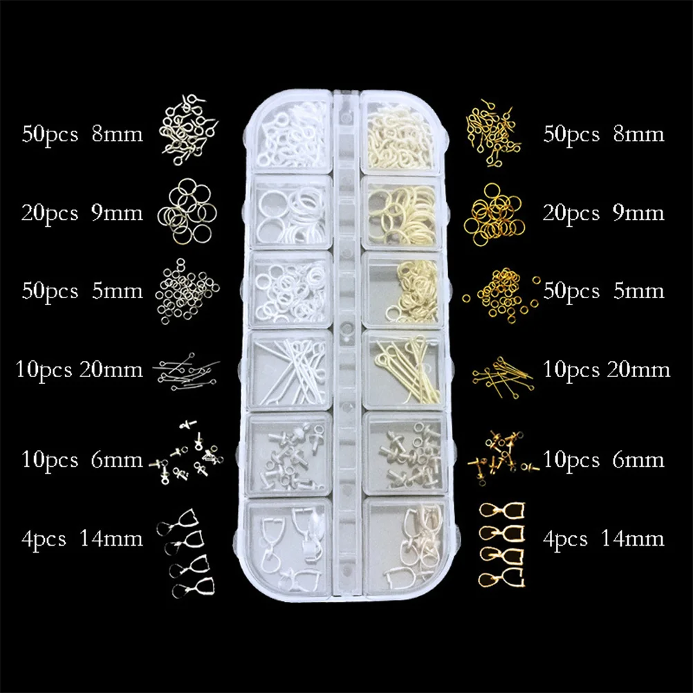 

1 Box Metal DIY Jewelry Clasps Kit with Ring Buckles Connection Clasp for Handmade Jewelry DIY Crafts Chain Connector