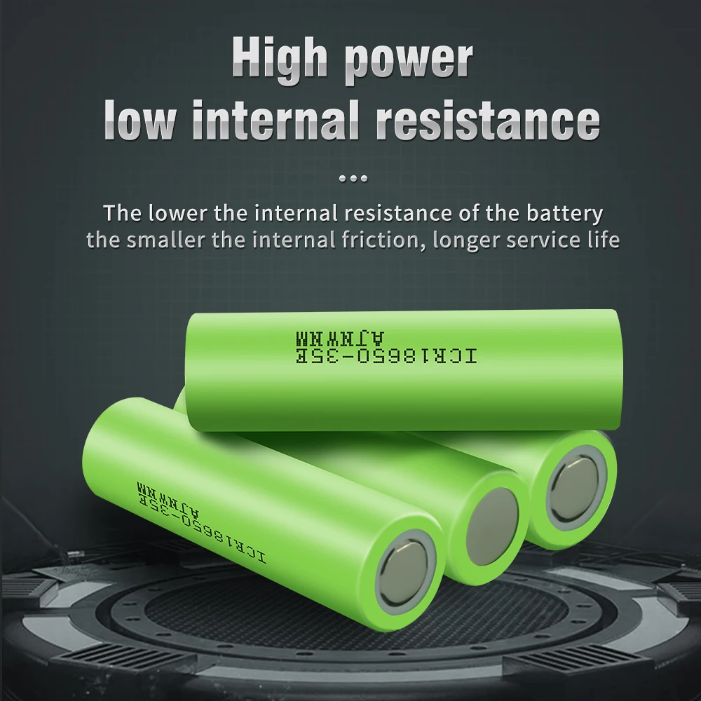 100% Original 3.7 v 3500mAh 18650 Lithium Rechargeable Battery For Flashlight batteries for Samsung 18650 35E battery