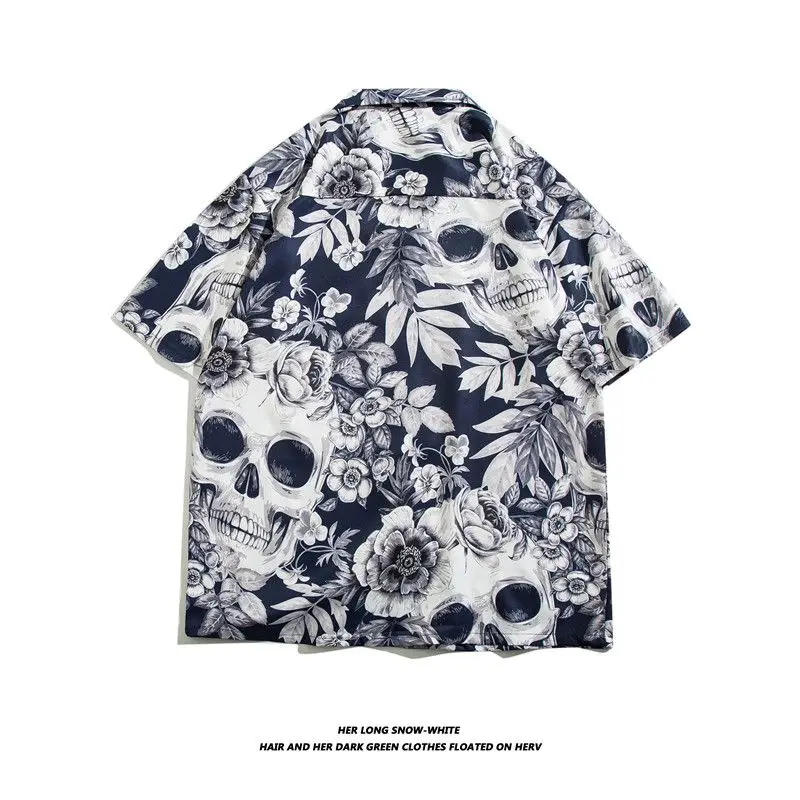 Hawaiian Shirt Men's Summer Thin Fashion Short Sleeve Casual Lightweight Beachwear Retro Hong Style Versatile Men's Summer Shirt