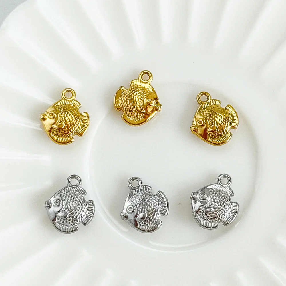 

Cordial Design 100Pcs 10*12MM Hand Made/Jewelry Accessories/Stainless Steel Pendant/Ocean Fish Shape/Charms/DIY Making #195311