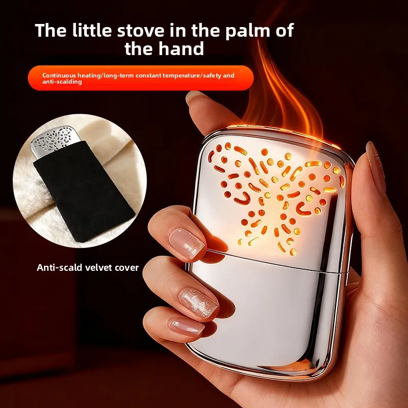 Lighter Hand Warmer, Small Platinum Butterfly Hand Warmer Quick Thermal Conductivity, Portable Anti Scald Hand Warmer for Winter