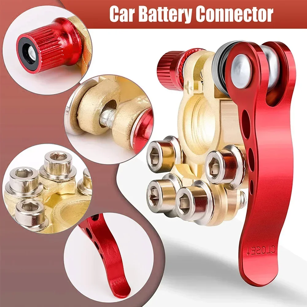 

Car Cable Connector Battery Bornes Main Cable Post Clamp Terminal 12V 6V 24V UTV Tractor Truck Battery Terminal New